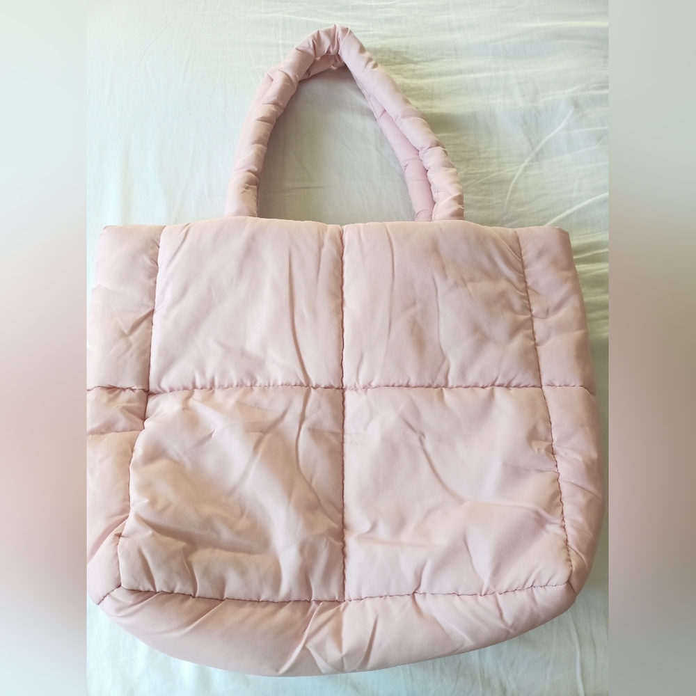 H&M Pink padded 2 handle set bag